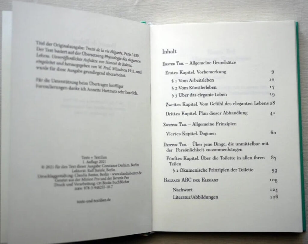 Honoré de Balzac: Über das elegante Leben